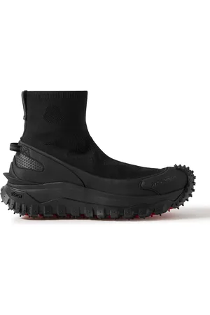 Moncler Trailgrip Stretch-Knit and Rubber High-Top Sneakers