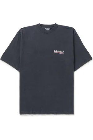 Balenciaga Oversized Logo-Embroidered Cotton-Jersey T-Shirt