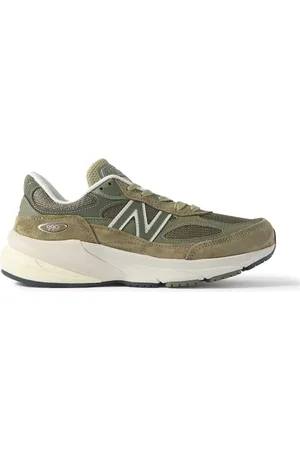 New Balance 990v6 Leather-Trimmed Suede and Mesh Sneakers