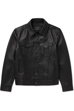 Mr P. Full-Grain Leather Trucker Jacket