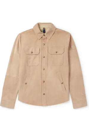 Ralph Lauren Reversible Logo-Appliquéd Suede and Shell Overshirt