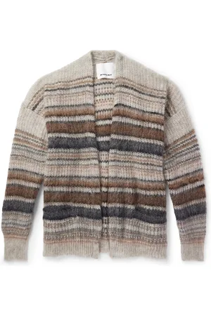 Isabel Marant Danah Striped Mohair-Blend Cardigan