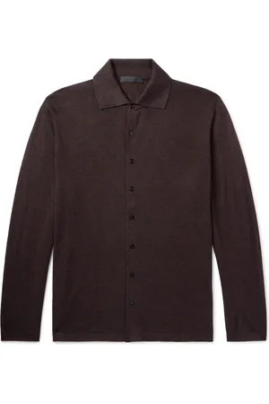 Saman Amel Carlo Cashmere and Silk-Blend Shirt