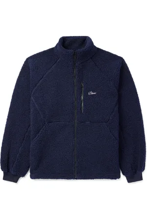 DIME Logo-Embroidered Panelled Fleece Jacket