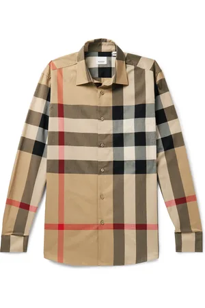 Burberry Checked Cotton-Poplin Shirt