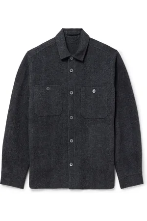 Mr P. Herringbone Wool and Cashmere-Blend Flannel Overshirt