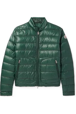 Moncler Acorus Logo-Appliquéd Quilted Glossed-Nylon Down Jacket