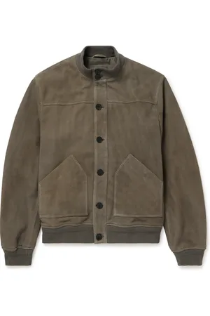 Mr P. Perforated Suede Harrington Jacket