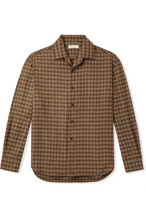 Loro Piana Checked Brushed Wool and Cashmere-Blend Overshirt