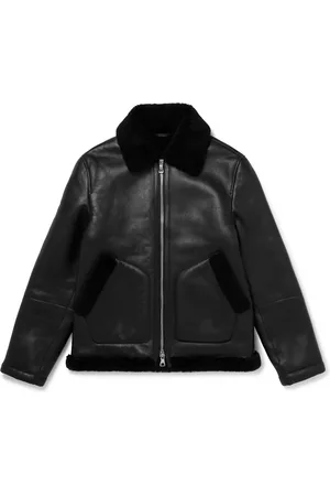 Mr P. Shearling-Lined Nappa Leather Trucker Jacket