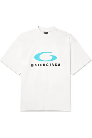 Balenciaga Oversized Logo-Print Cotton-Jersey T-Shirt