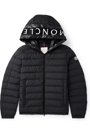 Moncler Logo-Print Quilted Shell Hooded Down Jacket