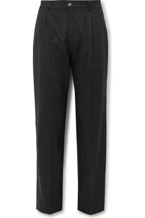 De Bonne Facture Slim-Fit Tapered Pleated Wool-Flannel Trousers