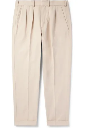 Tom Ford Straight-Leg Pleated Cotton-Gabardine Trousers