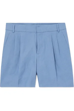Loro Piana Straight-Leg Pleated Linen Bermuda Shorts