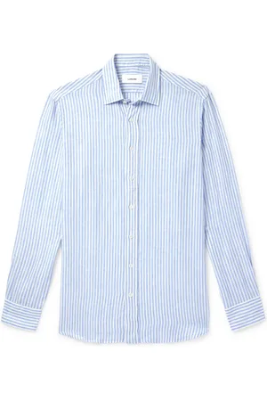 LARDINI Dante Striped Linen Shirt