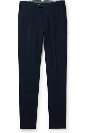 Brunello Cucinelli Slim-Fit Cotton-Gabardine Trousers