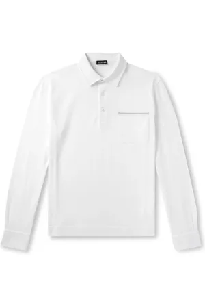 Ermenegildo Zegna Logo-Appliquéd Cotton-Piqué Polo Shirt