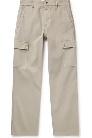 Burberry Straight-Leg Garment-Dyed Cotton-Twill Cargo Trousers