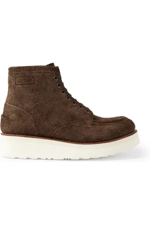 GRENSON Asa Textured-Suede Boots