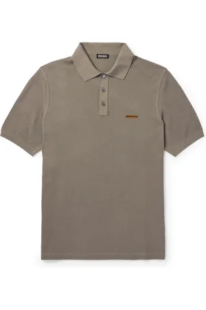 Ermenegildo Zegna Slim-Fit Cotton-Piqué Polo Shirt