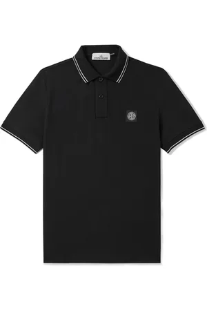 Stone Island Logo-Appliquéd Cotton-Blend Piqué Polo Shirt