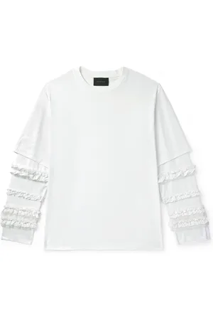 Simone Rocha Ruffled Tulle-Trimmed Cotton-Jersey T-Shirt