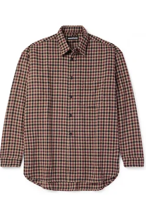 MONITALY Garson Checked Cotton-Flannel Shirt