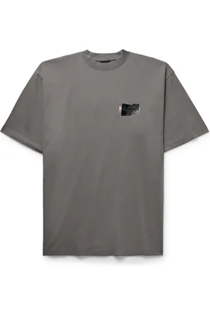 Balenciaga Gaffer Oversized Logo-Embroidered Appliquéd Cotton-Jersey T-Shirt