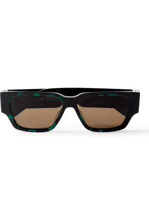 Dior CD Diamond S5I D-Frame Tortoiseshell Acetate and Silver-Tone Sunglasses