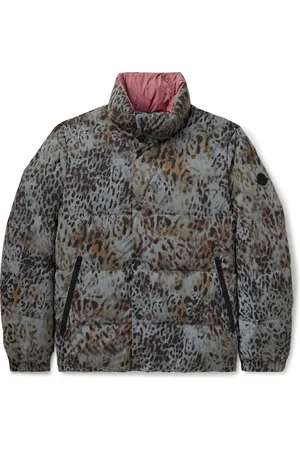 Moncler 2 Moncler 1952 Reflective Reversible Cheetah-Print Shell Down Jacket