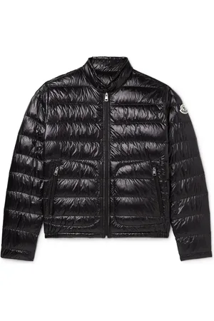 Moncler Acorus Logo-Appliquéd Quilted Glossed-Shell Down Jacket