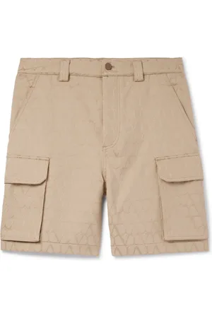 VALENTINO GARAVANI Toile Iconographe Straight-Leg Logo-Jacquard Cotton-Blend Cargo Shorts