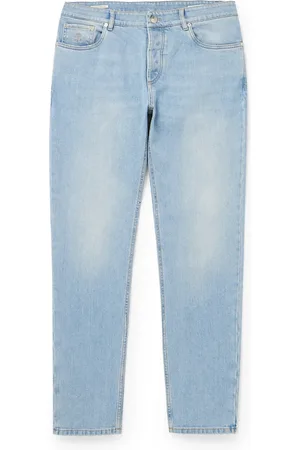 Brunello Cucinelli Slim-Fit Straight-Leg Logo-Embroidered Jeans