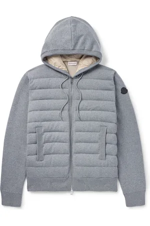 Moncler Quilted Wool-Blend Hooded Down Jacket