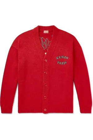 Kenzo Verdy Logo-Appliquéd Wool and Cotton-Blend Cardigan