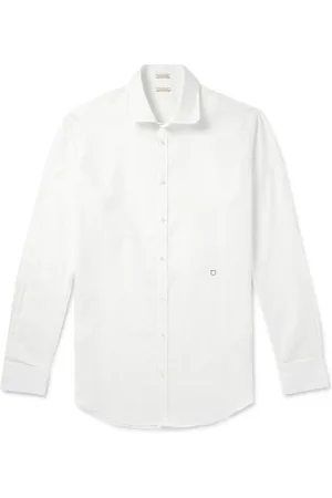 MASSIMO ALBA Cutaway-Collar Linen and Cotton-Blend Shirt