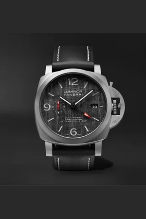 PANERAI Luminor Luna Rossa GMT Automatic 44mm Titanium and Leather Watch, Ref. No. PAM01036