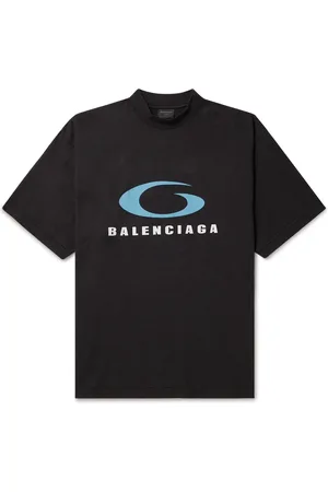 Balenciaga Oversized Logo-Print Cotton-Jersey T-Shirt