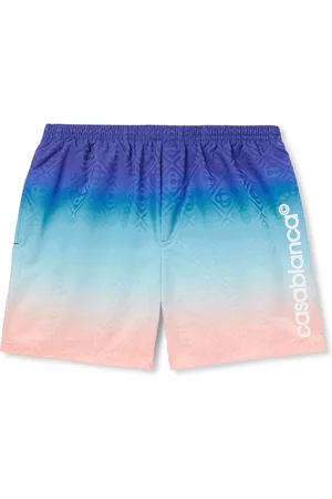 Casablanca Straight-Leg Mid-Length Dégradé Logo-Print Swim Shorts