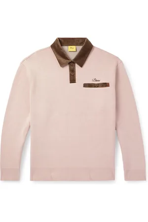 DIME Casino Corduroy-Trimmed Logo-Embroidered Cotton Polo Shirt