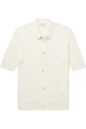 LARDINI Els Slim-Fit Waffle-Knit Cotton Shirt