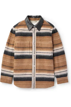 Isabel Marant Duncan striped wool-blend felt jacket