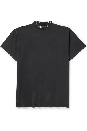 Balenciaga Oversized Embellished Cotton-Jersey T-Shirt