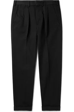 Tom Ford Straight-Leg Pleated Cotton-Gabardine Trousers