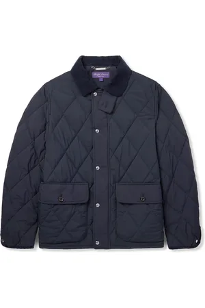 Ralph Lauren Carleton Corduroy and Suede-Trimmed Quilted Shell Down Jacket