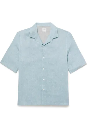 Brunello Cucinelli Camp-Collar Linen Shirt