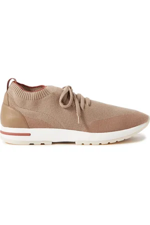 Loro Piana 360 Flexy Leather-Trimmed Knitted Wish® Wool Sneakers