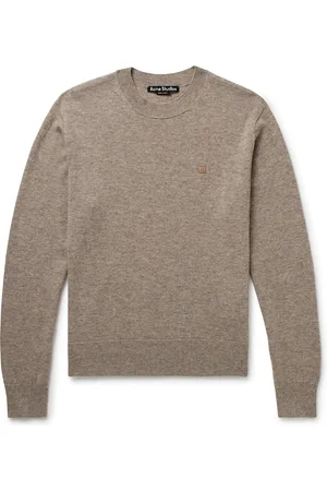 Acne Studios Kalas Logo-Appliquéd Wool and Yak-Blend Sweater
