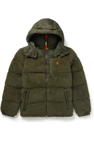 Ralph Lauren The Gorham Quilted Fleece and Recycled-Ripstop Hooded Down Jacket